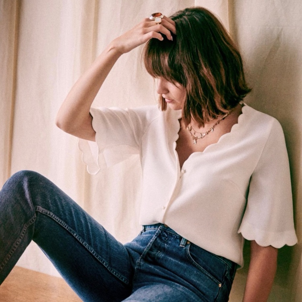 Sézane Antika Top in Ecru NWT